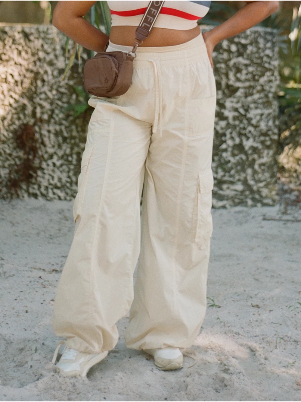 Aerie High Waisted Go-For-It Baggy Cargo Pant
